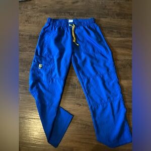 Women’s Spread Good Cheer WonderWink Scrub Pants Sz L Petite #5214 Blue     21